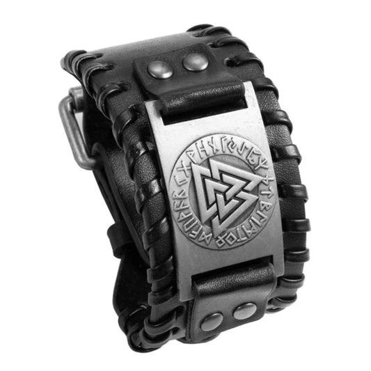 Nordic Alps – Nordische Armbänder aus Edelstahl & Leder – Valknut, Vegvisir, Yggdrasil & Wolf